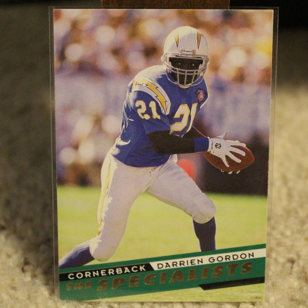 1995 SkyBox Impact Darrien Gordon 156 Chargers Football Card Vintage Gorpcore